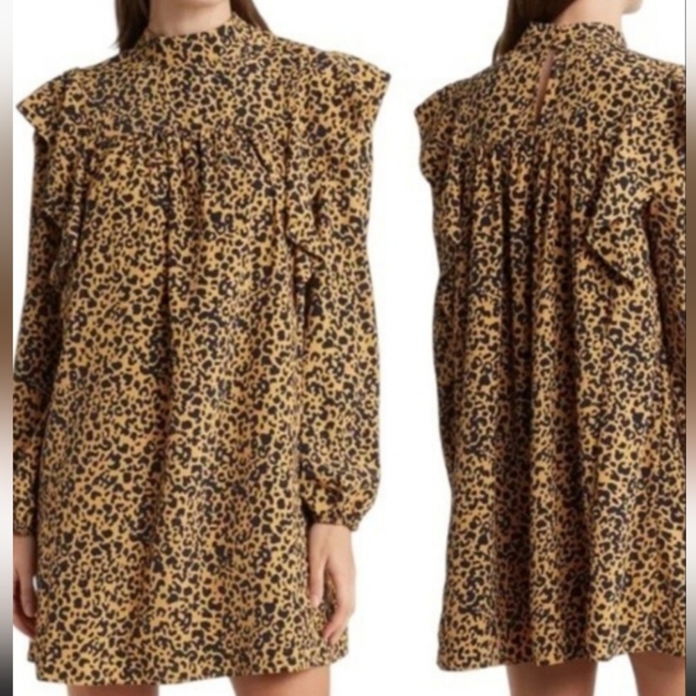 Wayf Where Are You From Cheetah Print Babydoll Mi… - image 4